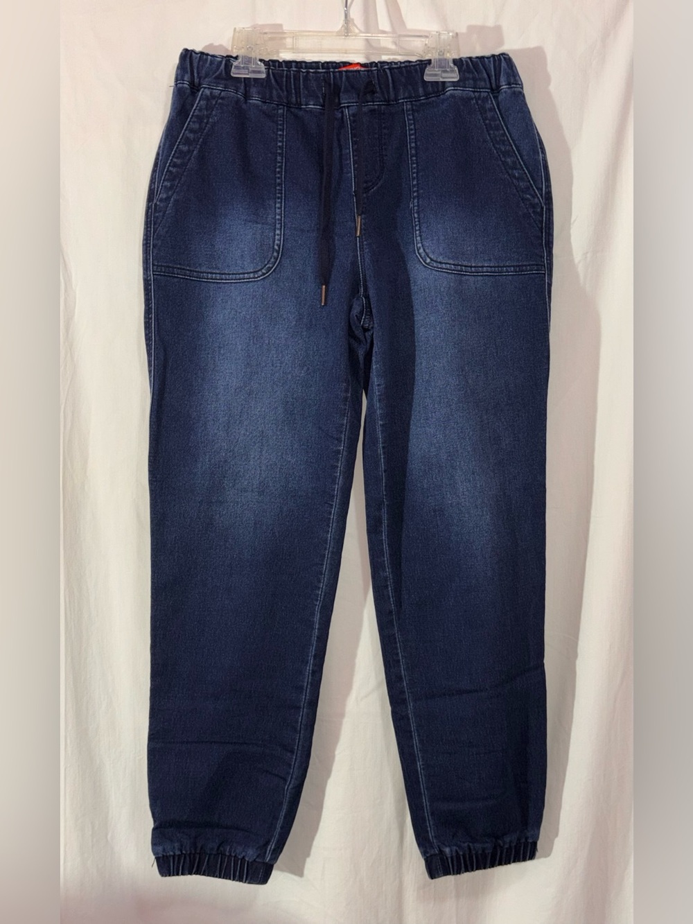 Astor Women's Dark Blue Elastic Waist Jogger Jeans